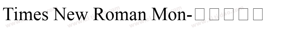 Times New Roman Mon字体转换